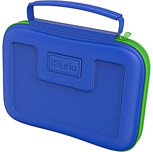 Kurio Schutztasche - Schützt das Kinder-Tablet mit oder ohne Schutzhülle - Inklusive Aufbewahrungsfach und als Ständer verwendbar - Blau