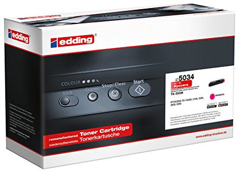 edding Toner EDD-5034 - Magenta - Reichweite 5000 Seiten - Ersetzt Kyocera TK-590M