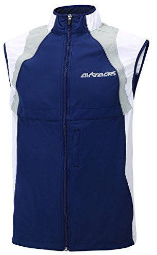 Airtracks Herren Fahrradweste Laufweste Radweste Leichte Wind Weste Reflektierend Winddicht Ärmellos Windstopper Atmungsaktiv Windstopper S M L Xl XXl 3XL 4XL - blau-weiß - XXXL - Herren