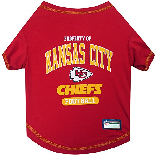 Pets First PET SHIRT for Dogs & Cats - NFL KANSAS CITY CHIEFS Dog T-Shirt, X-Small. - Cutest Pet Tee Shirt for the real sporty pup