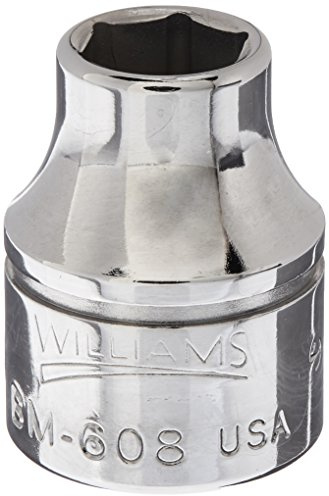 Williams BM-608 3/8 Drive Shallow Socket, 6 Point, 8mm