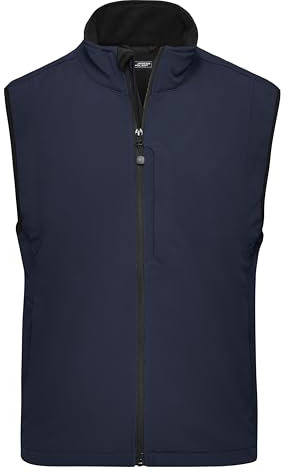James & Nicholson Herren Softshell Weste - Sportliche Weste mit 3-lagiger TPU Membran | Farbe: navy | Grösse: M