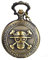 JewelryWe Orologio da tasca con catena da 80 cm, in bronzo anticato, motivo: teschio di One Piece, movimento al quarzo, idea regalo per Natale, con sacchetto regalo