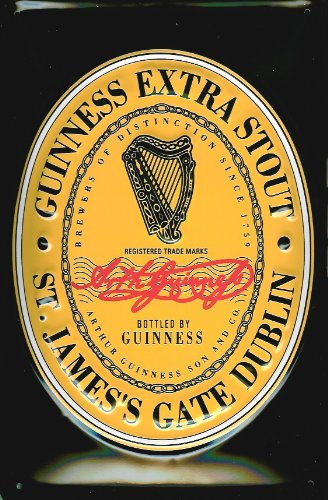Guinness Label Metal Sign