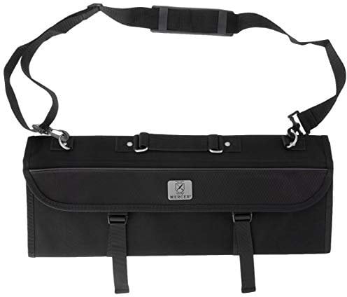Mercer Culinary 10-Pocket Knife Case, Stainless Steel, Black, 50.7 x 21.8 x 4.9 cm