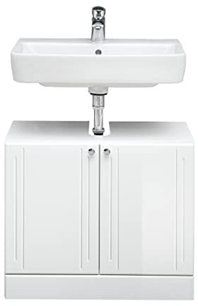Pelipal Waschbeckenunterschrank Quickset 955 in Weiß Hochglanz, 65 cm breit | Waschbeckenschrank ohne Waschbecken mit 2 Türen