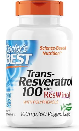 Doctor's Best, Best Trans-Resveratrol 100, 100 mg, 60 Veggie Caps