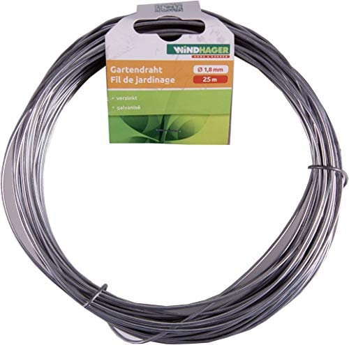 Windhager Alambre de jardín Universal galvanizado, Longitud 25 m