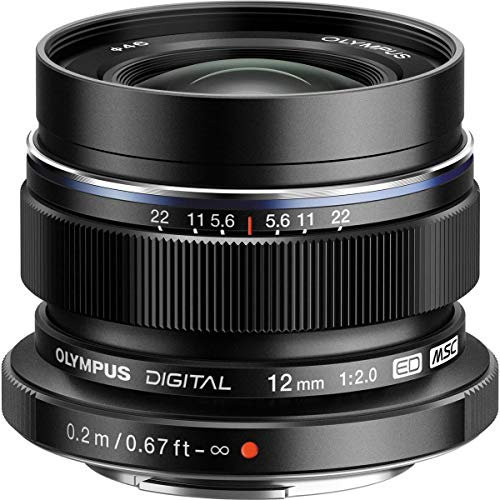 Olympus M. Zuiko Digital Ed Objectif 12 mm f/2.0 pour Appareil Photo Micro 4/3 Noir