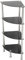 Modernes Eckregal für das Badezimmer, glas, Schwarz , 4 Shelf