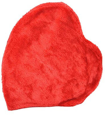 Herz-Wärmflasche 1,65 Liter, Herz Herzform Wärmeflasche mit Plüschbezug, rot