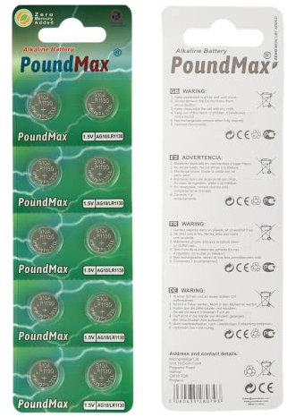 PoundMax Alkaline Knopfzelle AG10 Poundmax LR54, 1,5 V, 10 Stück