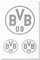 Borussia Dortmund Autoaufkleber/Aufkleber/Sticker Silber 3er Set BVB 09 - Plus gratis Aufkleber Forever Dortmund