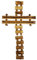 Vater im Himmel, Kreuz zum Aufhängen, Olivenholz, spanisch, 22,9 cm