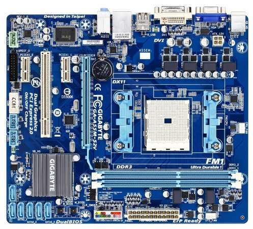 GiBy GA-A55M-S2V Mainboard Sockel AMD A55 2X DDR3 Speicher Micro ATX