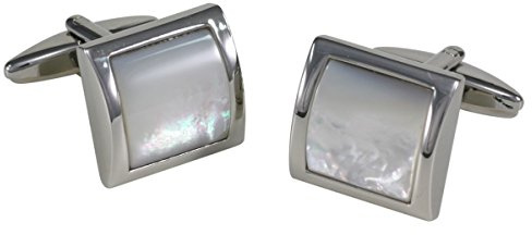LINDENMANN Manschettenknöpfe, 2308, silberfarben/im Etui Perlmutt,