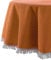 BEAUTEX Wetterfeste Garten Balkon Terrasse Camping Weichschaum Tischdecke, Größe + Farbe wählbar (rund 160 cm, Orange)