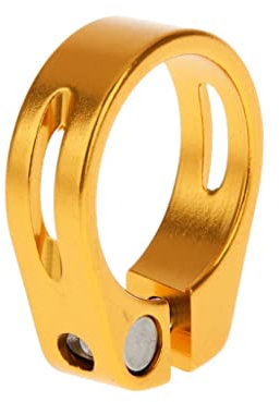 CUTICATE Sattelklemme Schnellspanner für Fahrrad Sattelstütze Gold, 31,8 mm