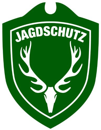 Waidmannsbruecke Jagdschutz Hubertushirsch Autoschild, Wald Grün, One Size