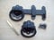 Ironmongery World Black Ornate Fancy Twisted Garden Gate Door Ring Latch Handles Set