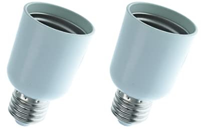 LEDLUX 2 Pezzi Convertitore Adattatore Portalampada Per Lampada Attacco Da E27 A E40