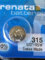 Renata 315 SR716SW SB-AT Pile oxyde d'argent pour montre 1,55 V