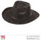 W WIDMANN MILANO Party Fashion, Chapeau Cowboy Noir en Paille, Style Authentique, Confort Optimal, Unisexe, Protection Solaire, Facile d'entretien, Parfait pour Toutes Les Occasions