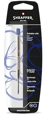 Sheaffer 99327 Medium T Style Ballpoint Refill - Blue