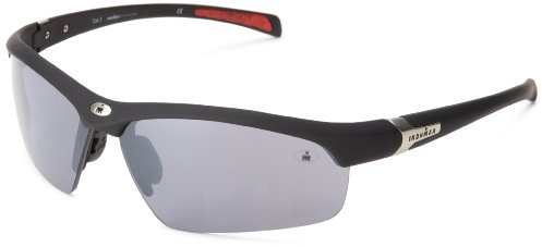 IRONMAN Principle Halbrandlose Sonnenbrille, mattschwarz, gummiert, 159 mm