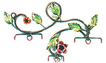 Arterameferro Crochet en fer forgé porte-clés porte-maniques mural cuisine entrée