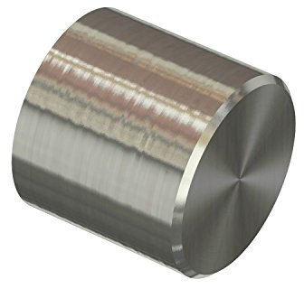 Flairdeco Endstücke für 12 mm Ø Gardinenstange, Kappe, Edelstahl, 2 Stück