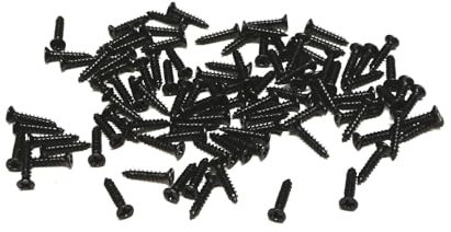 Gleisbauschrauben für Modellbahn, Senkkopf Blech-/Holzschrauben, mit Spitze und PH Kreuzschlitz, Abmessung: 1,4 x 10 mm, VE=100 Stück, Kopfdurchmesser = 2,5mm, Werksoff: Stahl schwarz