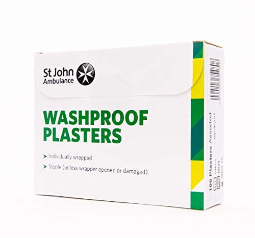 St John Ambulance Assorted Washproof Plasters - Pack of 100