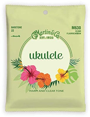 Martin M630 - Juego de cuerdas para ukelele barítono de nylon, .027 - 0.035