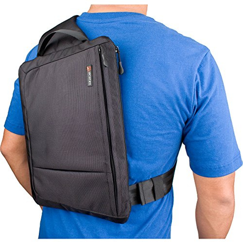 ProTec Correa con cremallera A502 para iPad/tableta/portátil delgado (rediseñado! Se adapta a un iPad Pro de 12.9 pulgadas con teclado inteligente de Apple), color negro