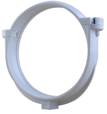 First Plast - Gouttière PVC 33 demi-ronde - Collier bride pour tube de descente PVC Ø100 - blanc - First Plast