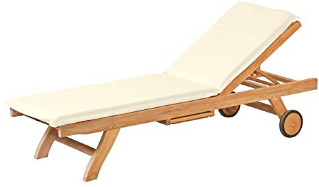 Liegenauflage Auflage für Sonnenliege altweiß Creme beige Premium Made in Germany