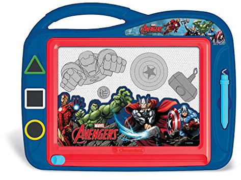 Clementoni - 15996 - Zaubertafel Marvel Avengers, magnetische Maltafel zum Zeichnen und Malen, lösch- & wiederverwendbar, mit 3 Schablonen, Kreativspielzeug für Kinder ab 4 Jahren