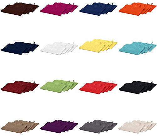AR Line 4er Pack zum Sparpreis, Frottier Handtuch-Serie - in 7 Größen und 16 Farben 100% Baumwolle 500 g/m², 4er Pack Waschlappen (15x21 cm) in Türkis