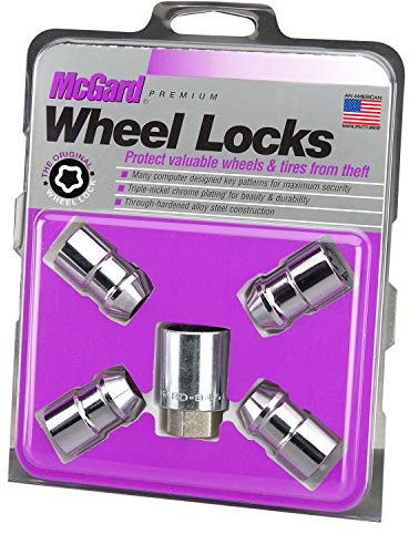 MCGARD 24132 Chrome Cone Seat Wheel Locks (7/16 - 20 Thread Size) - Set of 4