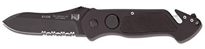 Eickhorn Rettungsmesser, Stahl Böhler N695, Glasbrecher Messer, grau, M| Klappmesser - Solingen - Germany - Qualität |Rettungswerkzeug - Gürtelschneider - rostfrei, Einhand