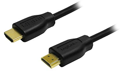 LogiLink CH0054- Cable HDMI High Speed con Ethernet (V1.4, 2X 19-Pin Macho, Conector de Oro, Negro, 15 m) Negro