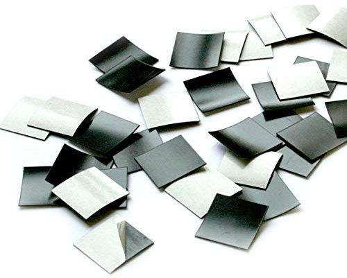 Juego de 100 placas magnéticas autoadhesivas pequeñas I Tamaño 2x2 cm I Para fotos postales póster notas I diy imán de nevera I mag001