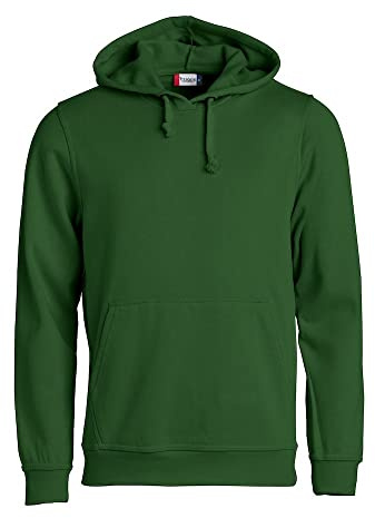 CliQue Herren Basic Kapuzenpullover, Grün (Flasche), L