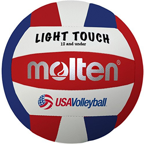 Molten Volleyball Light Touch, rot/weiß/blau, MS240-3, Unisex, Jugendliche, MS240-3, rot/weiß/blau, 12 & Under