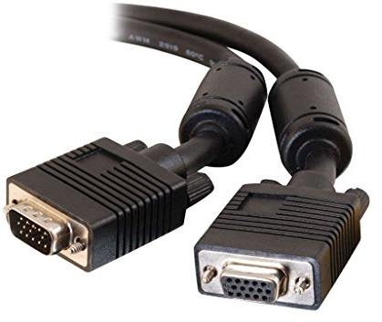 C2G 20M HD15 UXGA VGA Pro Series Monitor Cable. HD15 VGA Male to Female Computer Cable