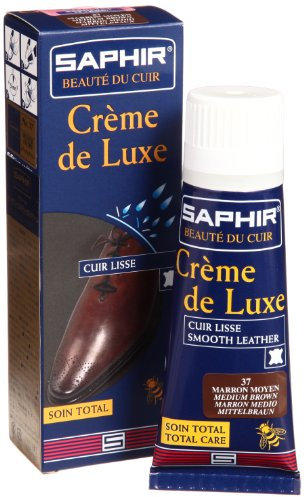 Saphir Crème de Luxe avec Applicateur pour Chaussures Marron Moyen 37, 75