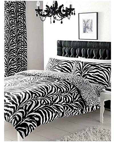 Weiß Schwarz Bettwäsche Set Zebra Einzel