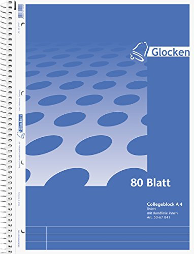 Baier & Schneider Notizblock Collegeblock Student, Spiralbindung, 4fach, 60 g/qm, A4, 32-linig, 80