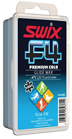 Swix F4-60C Ski Wachs 60 g mit Kork, Schutz vor Kälte und Verbesserung der Gleiteigenschaften für Ski und Snowboard
